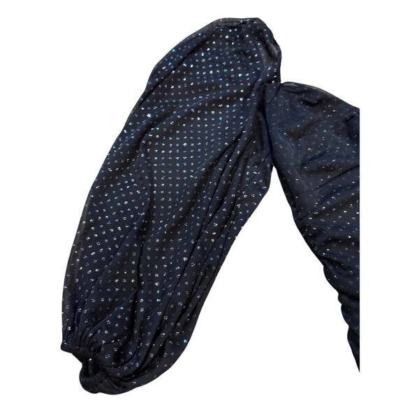 B Hardin fitted ruched silhouette Mini Cocktail Dress W/ Irredentist Polka Dots - Picture 4 of 9